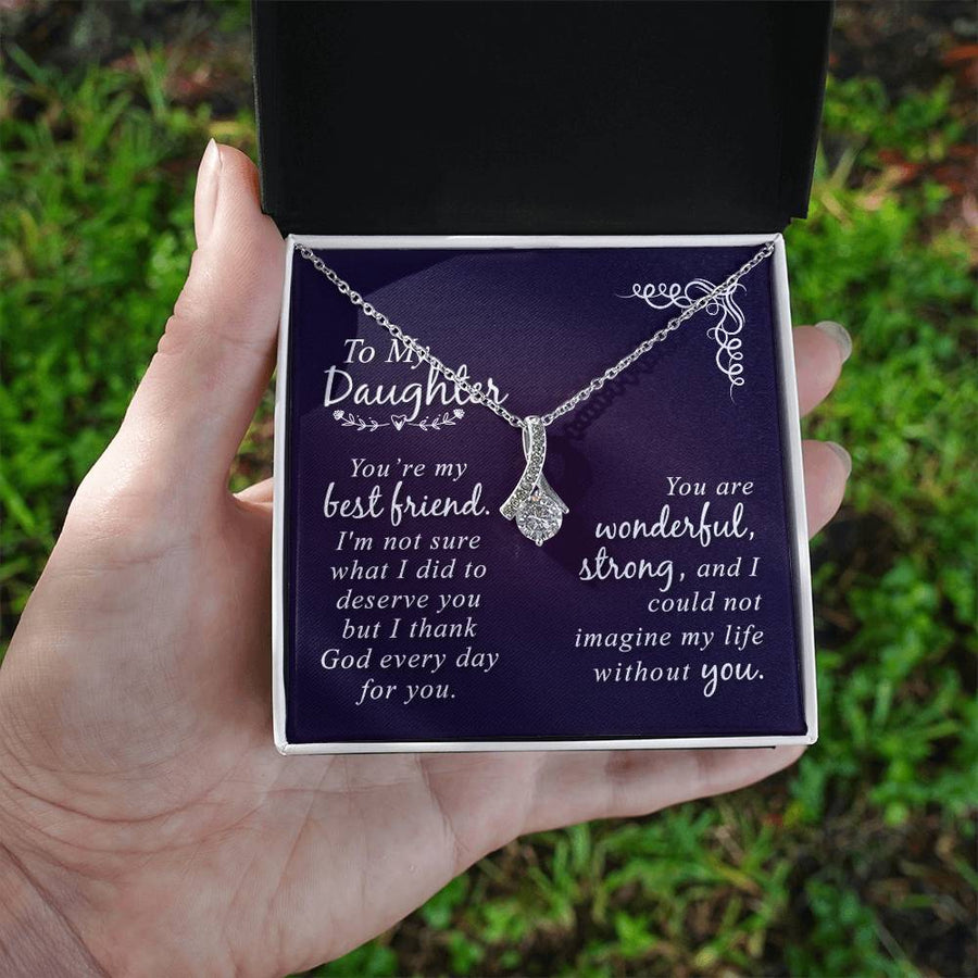 To My Daughter Necklace from Mom and Dad, Sentimental Gifts for Daughter from Mom and Dad