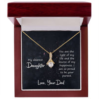 Load image into Gallery viewer, To My Daughter Necklace from Dad, You Are the Light of My Life
