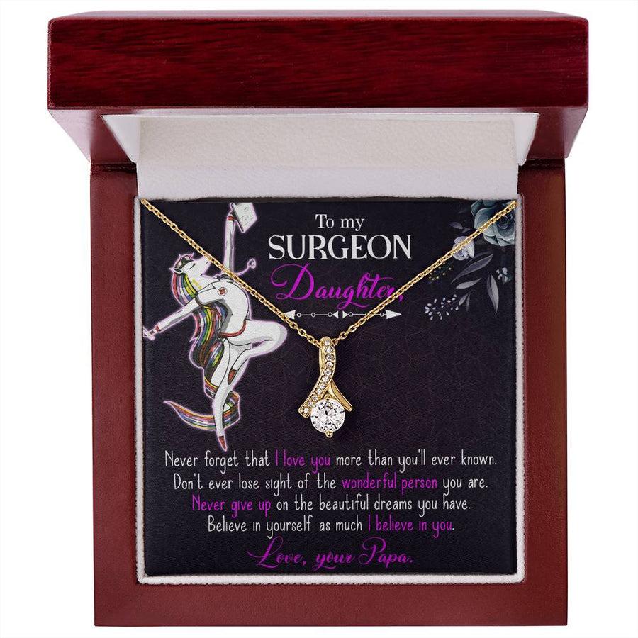 To My Nurse Daughter Necklace from Dad, Thank You Gift for My Nurse Daughter