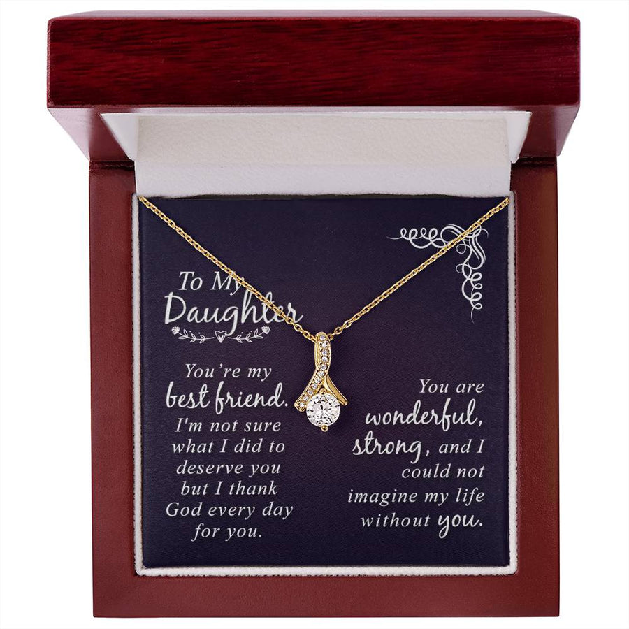 To My Daughter Necklace from Mom and Dad, Sentimental Gifts for Daughter from Mom and Dad
