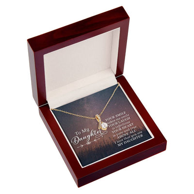 Load image into Gallery viewer, To My Daughter Necklace from Mom/dad, Your Smile Makes Me Smile
