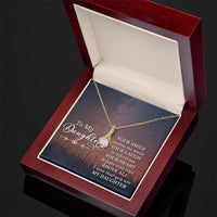 Load image into Gallery viewer, To My Daughter Necklace from Mom/dad, Your Smile Makes Me Smile
