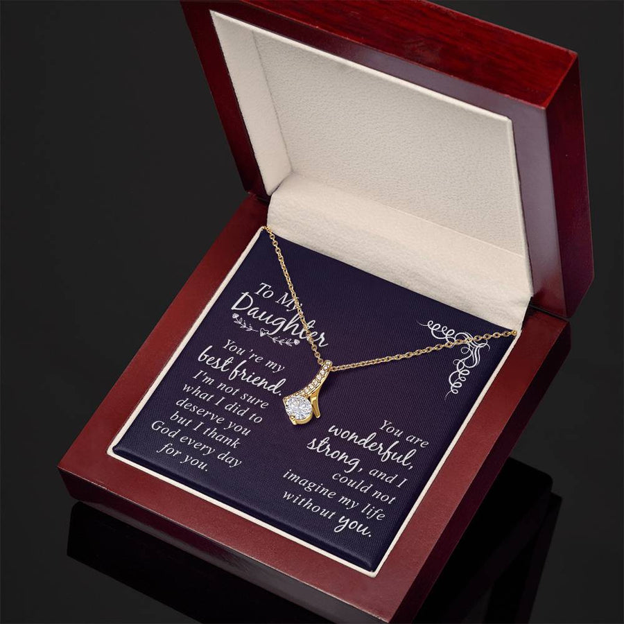 To My Daughter Necklace from Mom and Dad, Sentimental Gifts for Daughter from Mom and Dad
