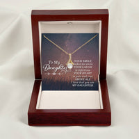 Load image into Gallery viewer, To My Daughter Necklace from Mom/dad, Your Smile Makes Me Smile
