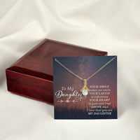 Load image into Gallery viewer, To My Daughter Necklace from Mom/dad, Your Smile Makes Me Smile
