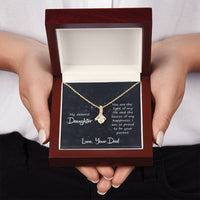 Load image into Gallery viewer, To My Daughter Necklace from Dad, You Are the Light of My Life

