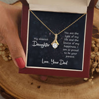 Load image into Gallery viewer, To My Daughter Necklace from Dad, You Are the Light of My Life
