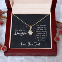 Load image into Gallery viewer, To My Daughter Necklace from Dad, You Are the Light of My Life
