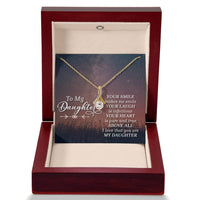 Load image into Gallery viewer, To My Daughter Necklace from Mom/dad, Your Smile Makes Me Smile
