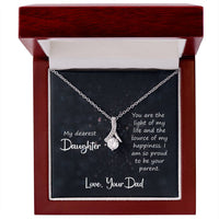 Load image into Gallery viewer, To My Daughter Necklace from Dad, You Are the Light of My Life

