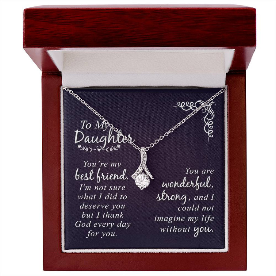 To My Daughter Necklace from Mom and Dad, Sentimental Gifts for Daughter from Mom and Dad