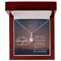 Load image into Gallery viewer, To My Daughter Necklace from Mom/dad, Your Smile Makes Me Smile

