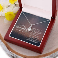 Load image into Gallery viewer, To My Daughter Necklace from Mom/dad, Your Smile Makes Me Smile

