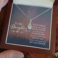 Load image into Gallery viewer, To My Daughter Necklace from Mom/dad, Your Smile Makes Me Smile
