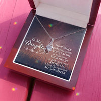 Load image into Gallery viewer, To My Daughter Necklace from Mom/dad, Your Smile Makes Me Smile
