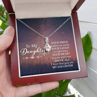 Load image into Gallery viewer, To My Daughter Necklace from Mom/dad, Your Smile Makes Me Smile
