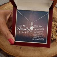 Load image into Gallery viewer, To My Daughter Necklace from Mom/dad, Your Smile Makes Me Smile
