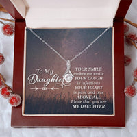 Load image into Gallery viewer, To My Daughter Necklace from Mom/dad, Your Smile Makes Me Smile
