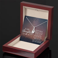Load image into Gallery viewer, To My Daughter Necklace from Mom/dad, Your Smile Makes Me Smile
