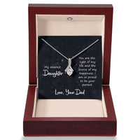 Load image into Gallery viewer, To My Daughter Necklace from Dad, You Are the Light of My Life
