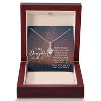 Load image into Gallery viewer, To My Daughter Necklace from Mom/dad, Your Smile Makes Me Smile
