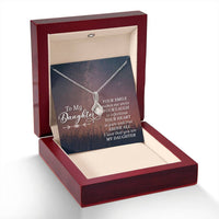 Load image into Gallery viewer, To My Daughter Necklace from Mom/dad, Your Smile Makes Me Smile

