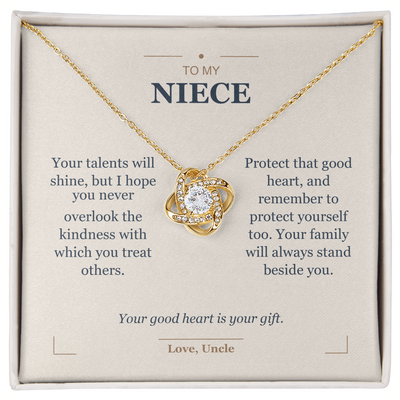 Load image into Gallery viewer, To My Niece, Keep Your Kindness - Love Knot Necklace
