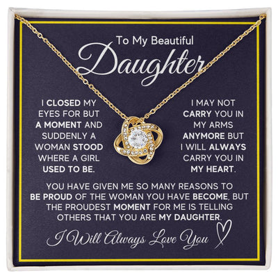 Load image into Gallery viewer, Daughter Gifts from Mom and Dad, Necklace &amp;amp; Message Card &amp;amp; LED Gift Box for Birthday, or Christmas

