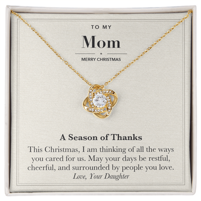 Load image into Gallery viewer, To My Mom Christmas Love Knot Necklace – A Season of Thanks
