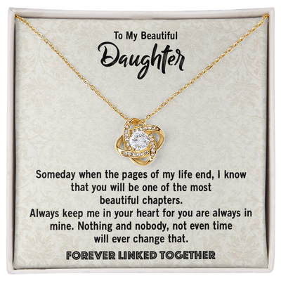 Load image into Gallery viewer, Love Knot Necklace for Daughter from Dad – Beautiful Gift for Birthday, Graduation, or Wedding Day
