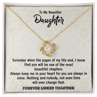 Load image into Gallery viewer, Love Knot Necklace for Daughter from Dad – Beautiful Gift for Birthday, Graduation, or Wedding Day
