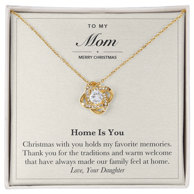 Load image into Gallery viewer, To My Mom Christmas Love Knot Necklace – Home Is You
