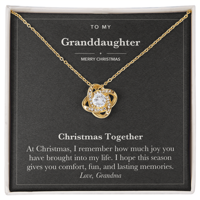 Load image into Gallery viewer, To My Granddaughter Christmas Love Knot Necklace – Christmas Together

