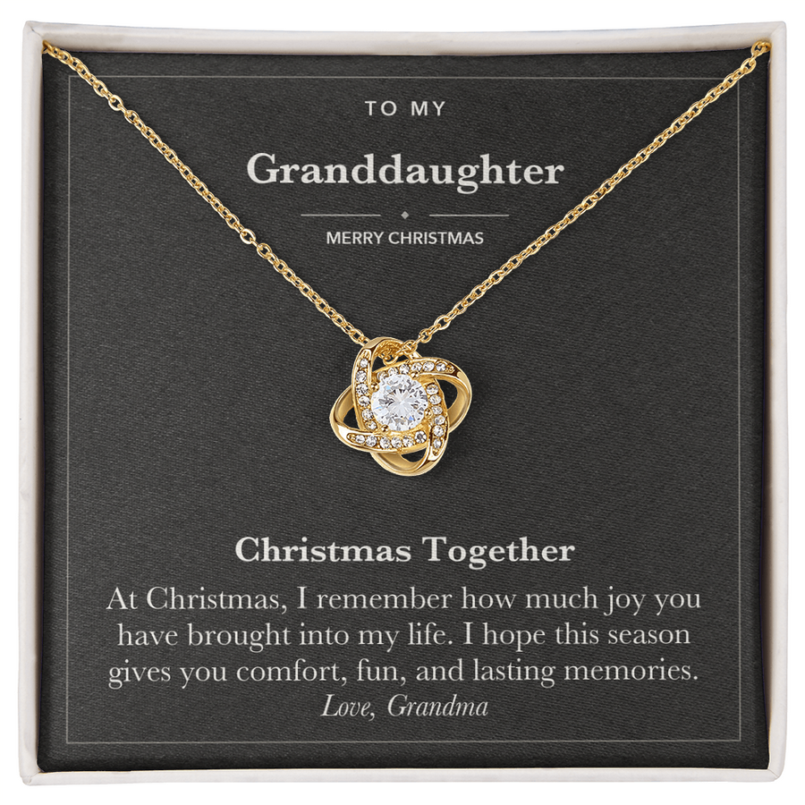 To My Granddaughter Christmas Love Knot Necklace – Christmas Together