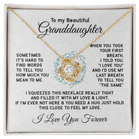 Load image into Gallery viewer, To My Granddaughter Necklace, Sometimes It&#39;s Hard to Find Words to Tell You How Much You Mean to Me
