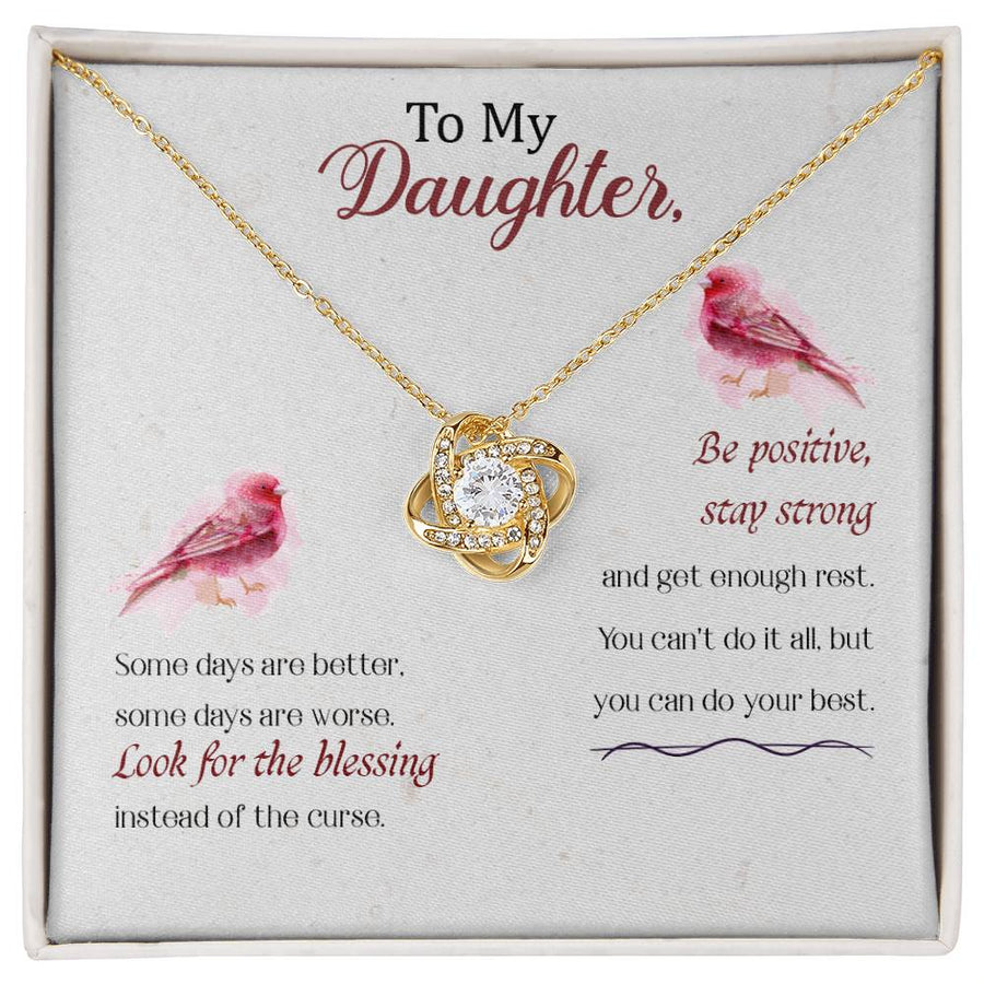 Sentimental Gifts for Daughter from Mom, Meaningful Necklace for Daughter, Be Positive Stay Strong