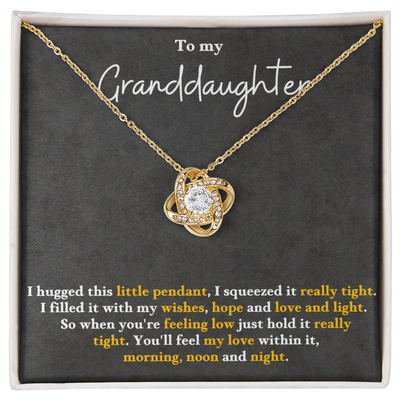 Load image into Gallery viewer, To My Granddaughter Love Knot Necklace Perfect Birthday Christmas Gifts from Grandma Grandpa
