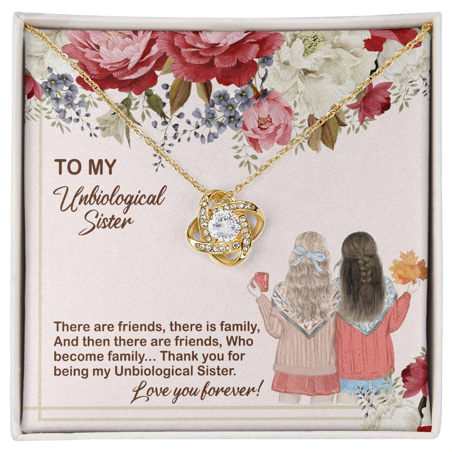 To My Unbiological Sister Necklace, Unbiological Sister Birthday Gifts