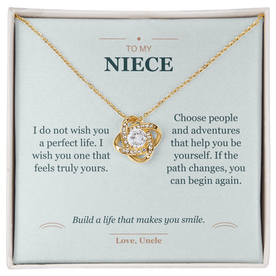 Load image into Gallery viewer, To My Niece, A Life That Feels Like Yours - Love Knot Necklace
