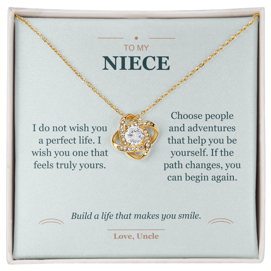 To My Niece, A Life That Feels Like Yours - Love Knot Necklace
