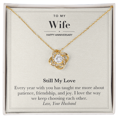 Load image into Gallery viewer, To My Wife Anniversary Love Knot Necklace – Still My Love
