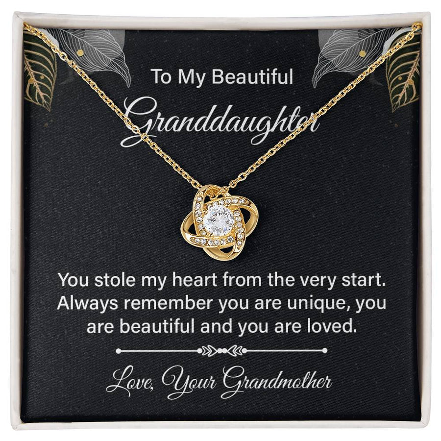 To My Granddaughter Necklace from Nana, Birthday Present for Granddaughter from Grandma