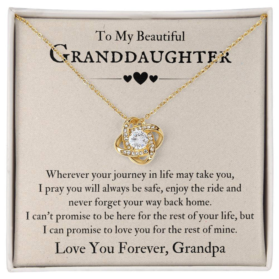 To My Beautiful Granddaughter Necklace from Grandpa, Never Forget Your Way Back Home
