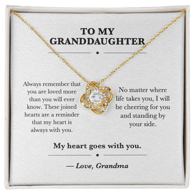 Load image into Gallery viewer, To My Granddaughter Love Knot Necklace Gift from Grandma
