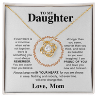 Load image into Gallery viewer, To My Daughter Necklace – Love Knot Pendant, Never Forget I Love You Gift from Dad
