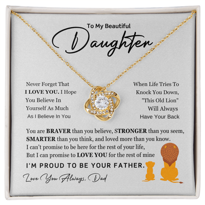 Load image into Gallery viewer, To My Daughter Necklace from Dad with Heartfelt Message, Daughter Birthday Present from Dad
