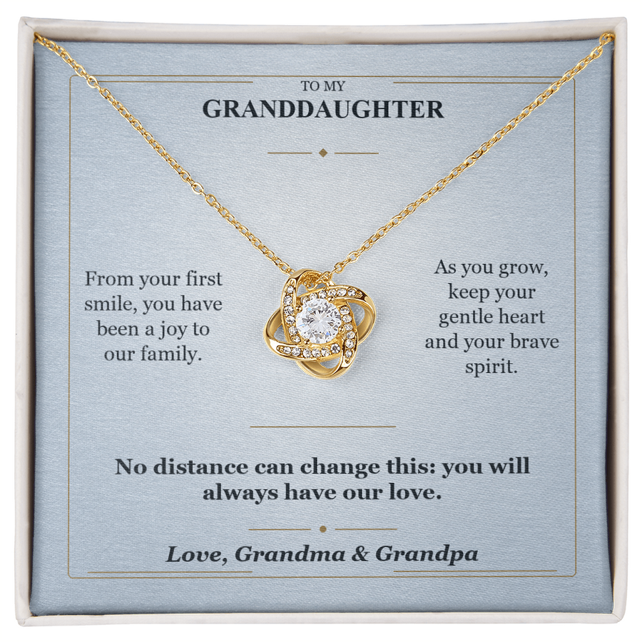To My Granddaughter Love Knot Necklace from Grandparents | Forever Loved