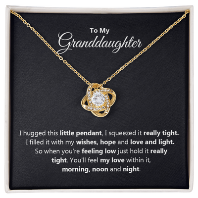 Load image into Gallery viewer, To My Granddaughter Gifts – Love Knot Necklace from Grandma or Grandpa with Heartfelt Message Card

