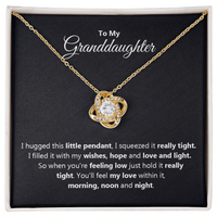 Load image into Gallery viewer, To My Granddaughter Gifts – Love Knot Necklace from Grandma or Grandpa with Heartfelt Message Card
