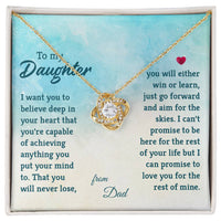 Load image into Gallery viewer, To My Daughter Necklace from Dad, I Promise to Love You for the Rest of Mine
